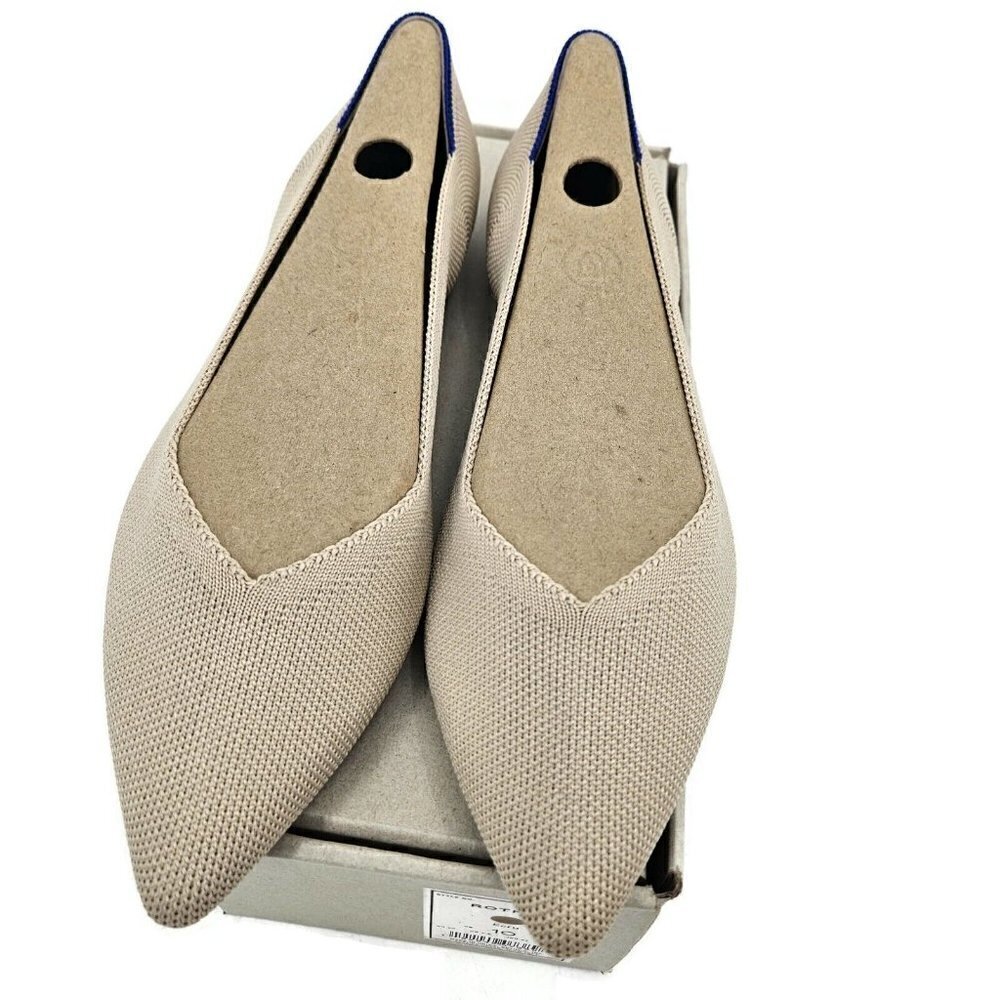 New Rothy's The Point Shoes Womens 10 Ecru Rothys Slip Ons